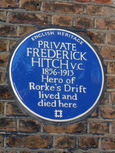 Private Frederick Hitch VC1856-1913 blue plaque